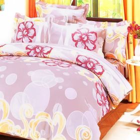 Blancho Bedding - [Misty Roses] 100% Cotton 7PC Bed In A Bag (King Size)