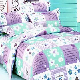 Blancho Bedding - [Purple Countryside] 100% Cotton 4PC Duvet Cover Set (Full Size)(Comforter not included)
