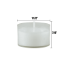 Stonebriar Unscented Long Burning Clear Cup Tealight Candles with 6-7 Hour Burn Time, 96 Pack, White
