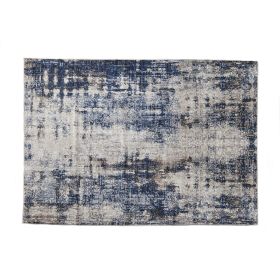 Navy Abstract Accent Rug, 5' x 7'