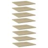 Bookshelf Boards 8 pcs Sonoma Oak 15.7"x15.7"x0.6" Engineered Wood