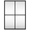 Wall Mirror Black 11.8"x15.7" Rectangle Iron