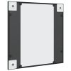 Wall Mirror Black 19.7"x19.7" Square Iron