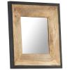 Mirror 19.7"x19.7" Solid Mango Wood