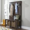Two-in-one entrance furniture with storage and coat rack