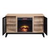 ACME Gamaliel Fireplace in Oak & Espresso Finish AC00848