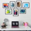 Black Picture Frame Set of 5; Wall Mounting Gallery Photo Frames