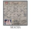Calendar- Dry Erase Fridge Calendar. Organize your home or office. Beautiful, Mocha Fridge Calendar
