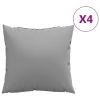Throw Pillows 4 pcs Gray 23.6"x23.6" Fabric