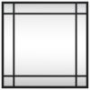 Wall Mirror Black 15.7"x15.7" Square Iron