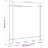 Wall Mirror Black 19.7"x19.7" Square Iron