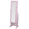 Free Standing Mirror Jewellery Cabinet Wardrobe