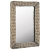 Mirror Wicker Brown 15.7"x23.6"