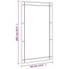 Wall Mirror Black 23.6"x39.4" Rectangle Iron
