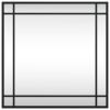 Wall Mirror Black 19.7"x19.7" Square Iron