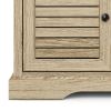 Bridgevine Home Topanga 83 inch Electric Fireplace TV Console for TVs up to 95 inches, Alabaster finish