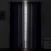 2 Panels Blackout Curtains for Bedroom with Grommet 42x63 inch Black Color Room Darkening Window Curtains Thermal Insulated Drapes