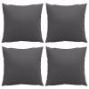 Throw Pillows 4 pcs Anthracite 19.7"x19.7" Fabric