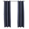 Blackout Curtains with Rings 2 pcs Anthracite 37"x95" Fabric