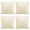 Throw Pillows 4 pcs Cream 23.6"x23.6" Fabric