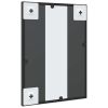 Wall Mirror Black 11.8"x15.7" Rectangle Iron