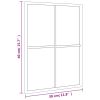 Wall Mirror Black 11.8"x15.7" Rectangle Iron