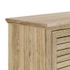 Bridgevine Home Topanga 68 inch Electric Fireplace TV Console for TVs up to 80 inches, Alabaster finish