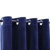Blackout Curtains with Rings 2 pcs Navy Blue 54"x84" Velvet